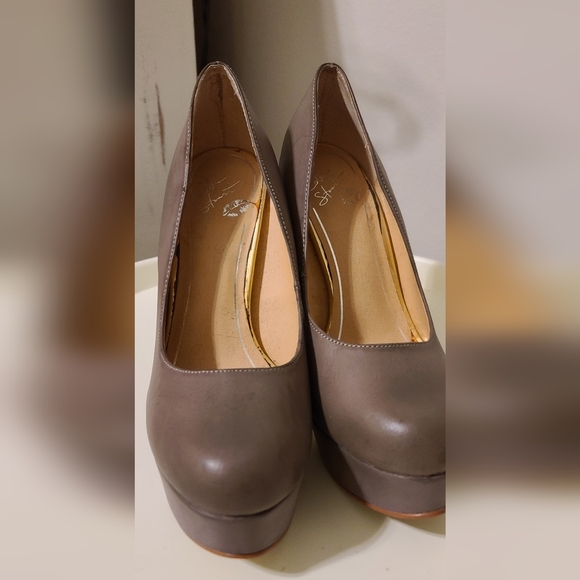 Colin Stuart Grey Brown Stilettos Size 7.5 Womens High Heels - Picture 5 of 6